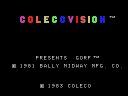 Gorf title screen for Colecovision